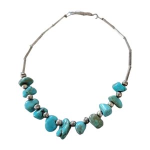 Liquid Silver Turquoise Bracelet